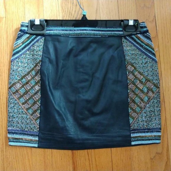 KORA RAE MINI SKIRT leather size 4 - Picture 1 of 8